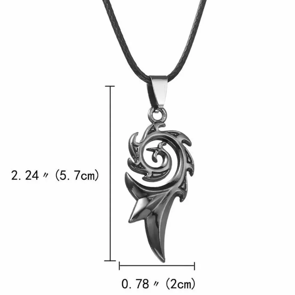 ❤️Fashion Fire Flame Pendants Leather Choker Necklaces for women/menN90201P172